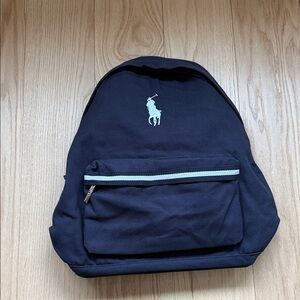 Ralph Lauren Navy Blue Backpack with Logo